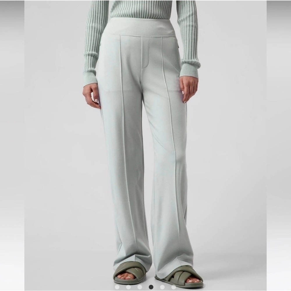 Athleta Eastbound Wide Leg Pants in the color Coast Mint - 6